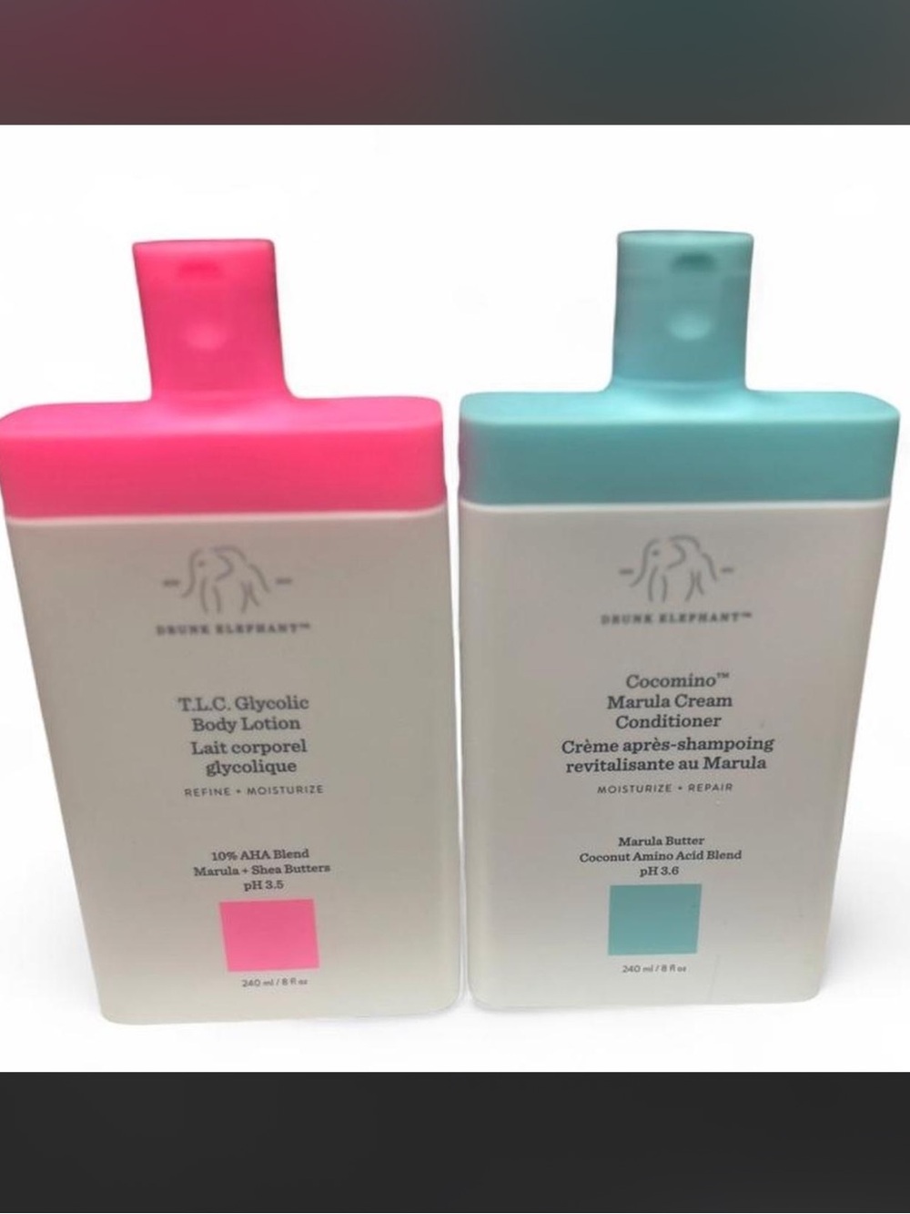 New Drunk Elephant lotion & conditioner.